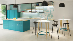 Workstation | Color with Storage Cabinets - Gazor Group