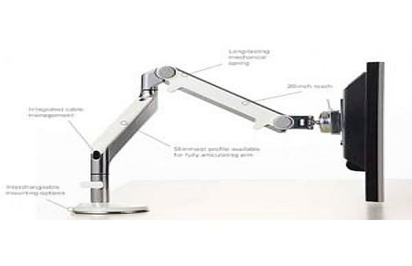 Accessories | Desk Monitor Arm | White, Bracket - Gazor Group