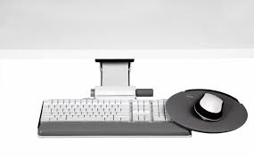 Accessories | Desk Keyboard Tray | White, Ergonomic - Gazor Group